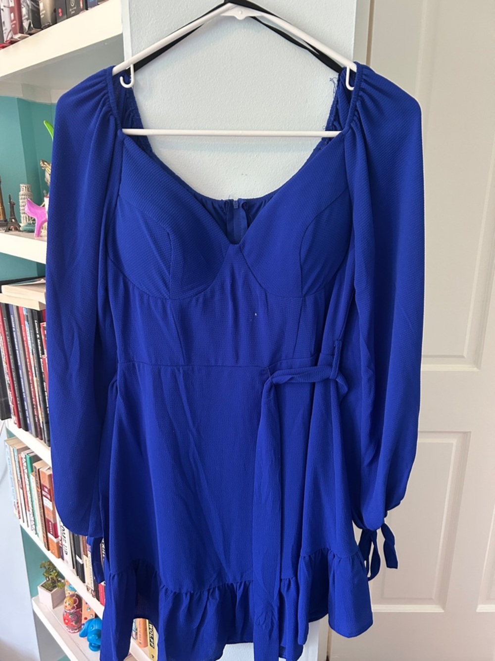 B. Darlin Royal Blue Textured Sweetheart Dress